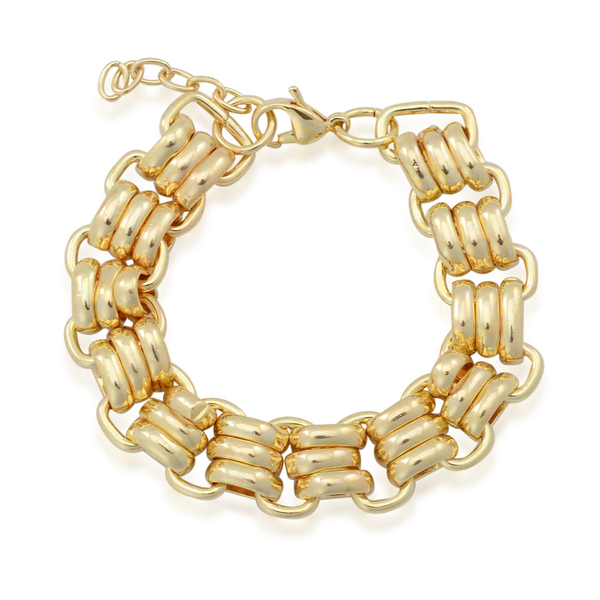ION Plated Yellow Gold Stainless Steel Bracelet (Size 7.5)