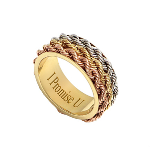 Personalised Engravable 9K Gold Secret Ring