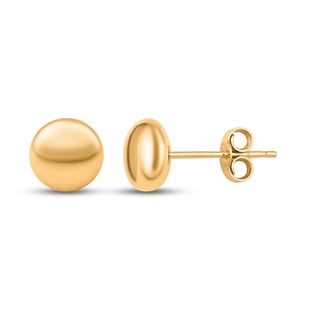 Vicenza Collection- 9K Yellow Gold Stud Earrings (With Push Back)