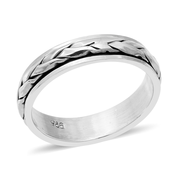 Royal Bali Dimaond Cut Texture Band Ring in Sterling Silver