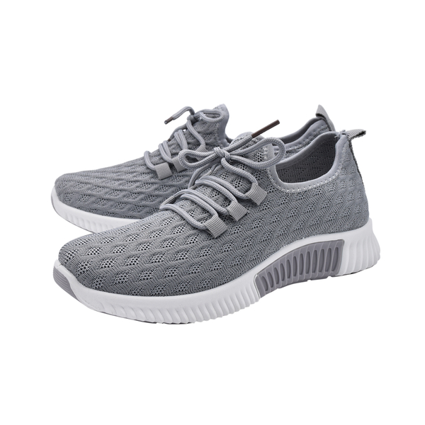 Grey Knit Unisex Trainers (Size 4)