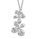 RACHEL GALLEY Flora Collection- Platinum Overlay Sterling Silver Pendant with Chain, Silver wt. 11.43 Gms