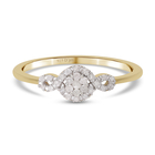 Diamond Ring (Size Q) in Yellow Gold Overlay Sterling Silver 0.21 Ct.