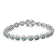 Grandidierite and Natural Cambodian Zircon Bracelet (Size-7.5) in Platinum Overlay Sterling Silver 1