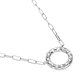 RACHEL GALLEY Allegro Collection - Rhodium Overlay Sterling Silver Circle Paperclip Necklace (Size - 20)