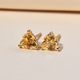 Citrine Stud Earrings (with Push Back) in 14K Gold Overlay Sterling Silver 1.64 Ct