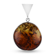 Baltic Amber Pendant in Sterling Silver, Silver Wt. 6.30 Gms