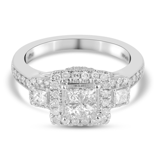 NY Close Out Deal- 14K White Gold Diamond (I1-I3/G-H) Ring 0.77 Ct.
