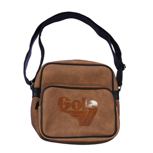 GOLA Classics Flight Messenger Bag with Shoulder Strap and Zip Fastener - Camel and Black