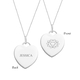 Personalised Engraved Chakra Heart Pendant with Chain in Silver