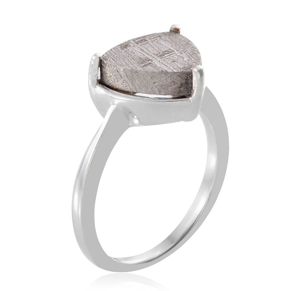 Meteorite (Trl) Solitaire Ring in Platinum Overlay Sterling Silver 7.000 Ct.