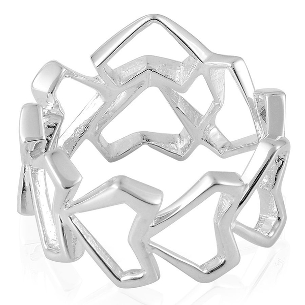 RACHEL GALLEY Sterling Silver Love and Peace Eternity Ring, Silver wt 3.70 Gms.