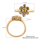 Polki Yellow Diamond Floral Ring in Yellow Gold Overlay Sterling Silver 0.50 Ct.