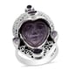 Sajen Silver GODDESS Collection- Amethyst and Multi Gemstone Devi Danu Handcarved Ring in Sterling Silver 10.35 Ct, Silver wt. 12.20 Gms