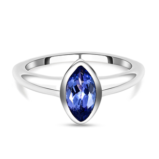 Rachel Galley- Tanzanite Solitaire Ring in Vermeil Yellow Gold Overlay Sterling Silver