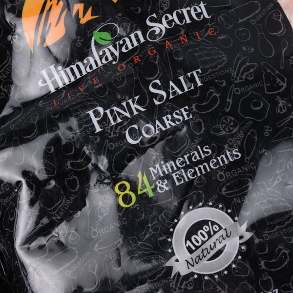 100% Pure Himalayan Dark Pink Coarse Salt Mill (19x6.5cm) 200g with 950g Refill Pouch