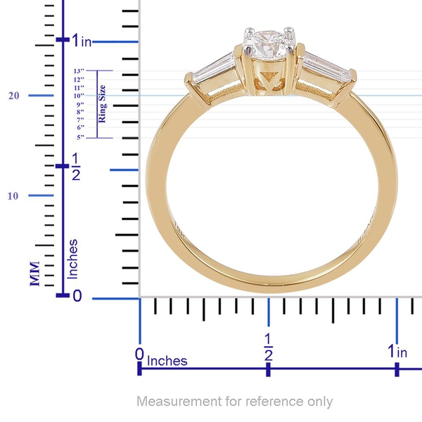 ILIANA 18K Yellow Gold IGI Certified 0.50 Carat Diamond Ring SI G-H