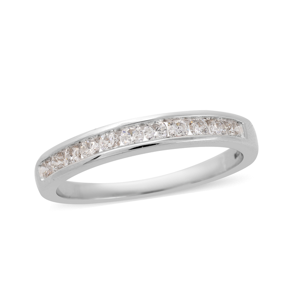 Iliana 0.50 Ct Diamond Eternity Band Ring in 18K White Gold 3.98 Grams
