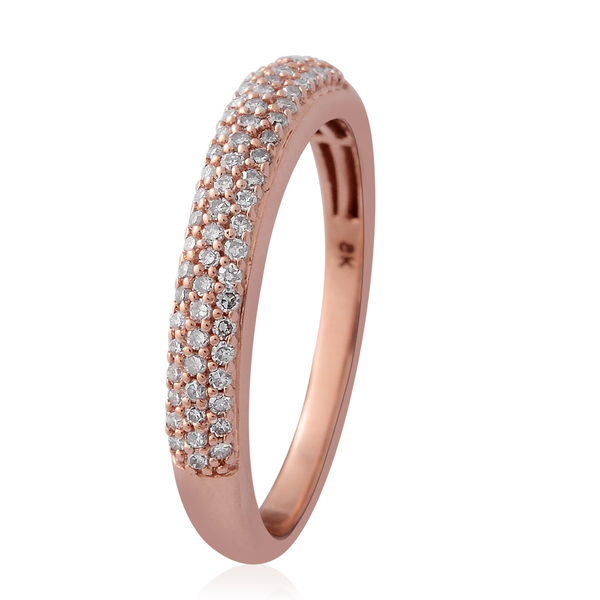 Limited Edition 0.33 Ct Natural Pink Diamond Ring in 9K Rose Gold