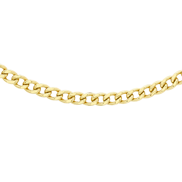 JCK Vegas Collection 9K Yellow Gold Curb Chain Size 20 Inch