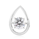 Lustro Stella Sterling Silver Pendant Made with Finest CZ 2.00 Ct.