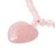Rose Quartz Heart Necklace (Size - 20) in Sterling Silver - 154 Ct.