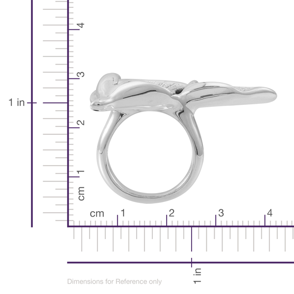 Statement Collection Sterling Silver Lily Floral Ring, Silver wt 10.00 Gms.