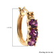 Purple Garnet  Earring in 14K Gold Overlay Sterling Silver  (With Clasp) 1.98 ct  2.034  Ct.