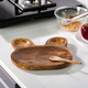 Handmade Wooden Bear Shaped Platter