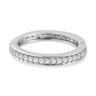 ELANZA Simulated Diamond Full Eternity Ring (Size Q) in Platinum Overlay Sterling Silver