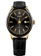 JOWISSA Tiro Swiss Mens 5 ATM Water Resistant Watch with Alligator Print Genuine Leather Strap - Black & Gold