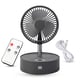 Portable and Lightweight Foldable Fan with Four Wind Speed Settings (Includes 1pc Remote Control, 1pc USB Cable) - Grey