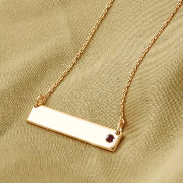 Mozambique Garnet Necklace (Size 18) in 14K Gold Overlay Sterling Silver, Silver Wt. 7.47 Gms