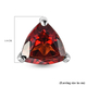 Red Garnet Earrings (with Push Back) in Platinum Overlay Sterling Silver 1.69 Ct.
