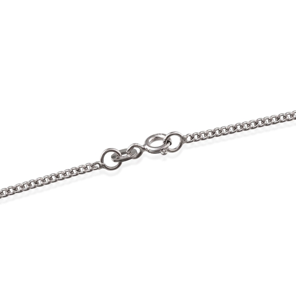 Lustro Stella - Platinum Overlay Sterling Silver (Rnd) Necklace (Size 18) Made with Finest CZ 1.800 Ct.