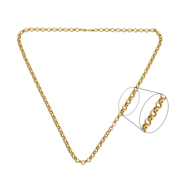 Hatton Garden Close Out Deal -  9K Yellow Gold Belcher Necklace (Size - 24), Gold Wt. 14.79 Gms