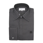 William Hunt - Saville Row Forward Point Collar Black and White Shirt (Size 16.5)