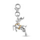 Charms De Memoire - Platinum and Yellow Gold Overlay Sterling Silver Reindeer Charm