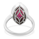 Premium African Ruby (FF) and Diamond Ring in Platinum Overlay Sterling Silver 4.21 Ct