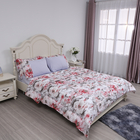 TLV - Red Double Colour Comforter Set includes Comforter, Fitted Sheet, 2 Pillow Case and 2 Envelope
