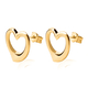 Open Heart Stud Earrings in 9K Yellow Gold