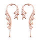 LucyQ Drip Collection -2 in 1  Rose Gold Overlay Sterling Silver Earrings (with Push Back)
