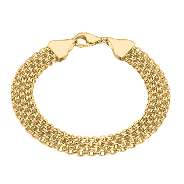9K Yellow Gold Garibaldi Bracelet (Size - 7.5) With Lobster Clasp, Gold Wt. 5.80 Gms