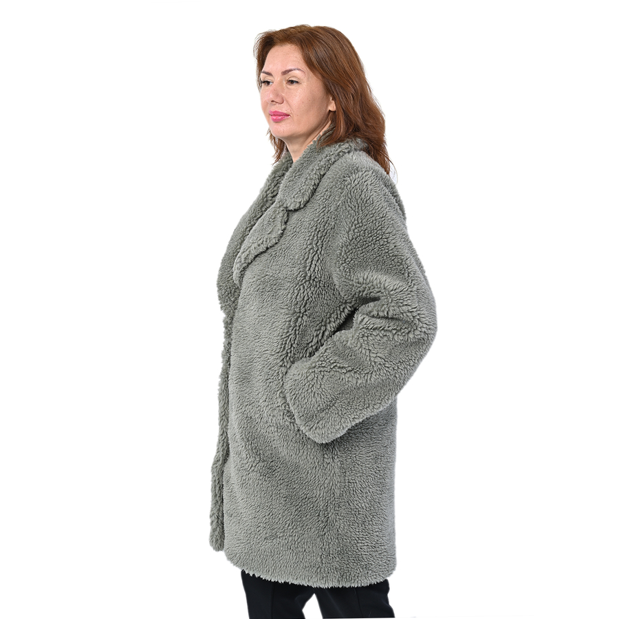 LA MAREY Reversible Faux Fur Winter Women's Coat - Green - 6305560 - TJC