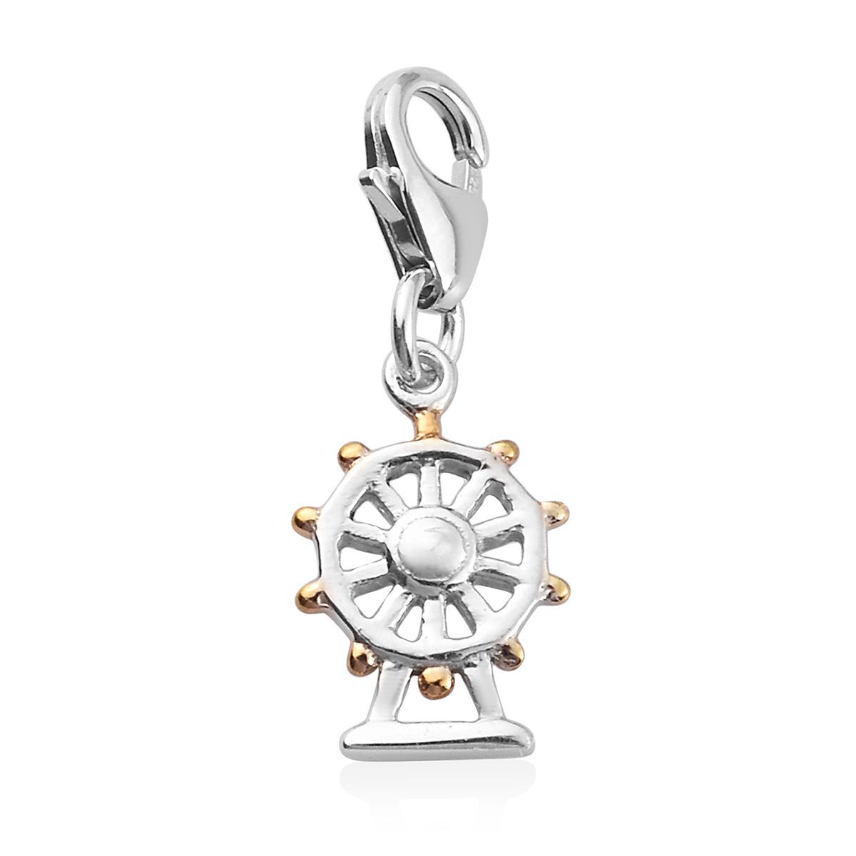 Charms De Memoire Platinum and Yellow Gold Overlay Sterling Silver London Eye Charm