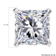 Moissanite Stud Earrings (With Push Back) in Rhodium Overlay Sterling Silver 1.00 Ct.