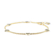 RACHEL GALLEY Heart Collection - Yellow Gold Overlay Sterling Silver Heart Station Adjustable Bracelet (Size 7/7.5/8)