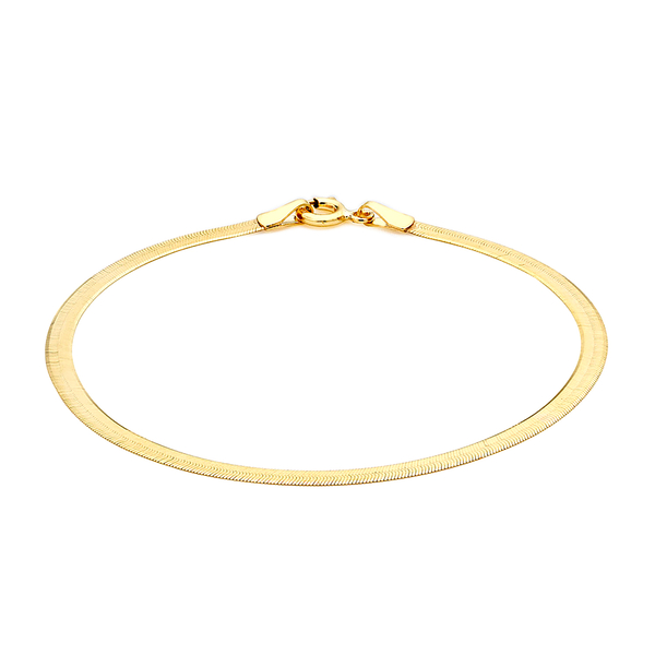 9K Yellow Gold Herringbone Bracelet (Size 7.25), Gold wt 1.50 Gms