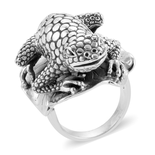 Limited Available - Royal Bali Collection Sterling Silver Frog Ring, Silver wt 29.93 Gms.