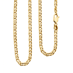 One Time Close Out Deal - 9K Yellow Gold Designer Anchor Necklace (Size - 20) With Lobster Clasp
